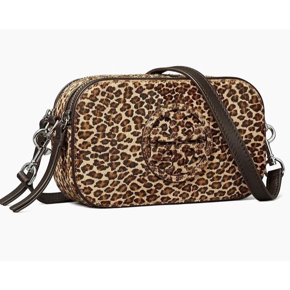 Tory Burch Mini Miller Leopard Print Calf Hair Crossbody Bag New w/tag Authentic